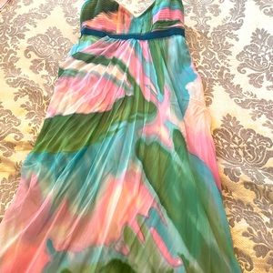 Chiffon & Silk BCBG Maxi Dress. Multi color